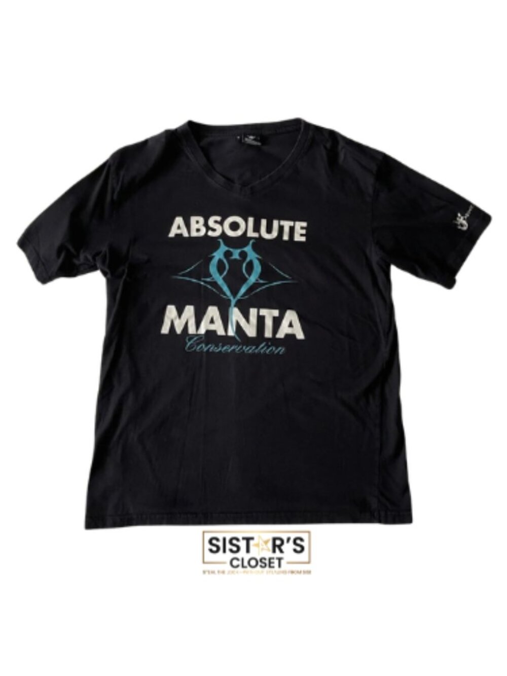 Absolute Manta Conversation by The Pirate Way Black T-Shirt Medium